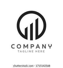 letter O Chart simple logo design