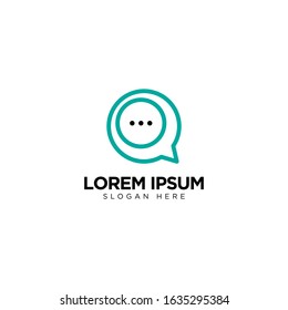 Letter O Chat Logo Template Vector Design Message Icon