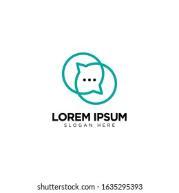 Letter O Chat Logo Template Vector Design Message Icon
