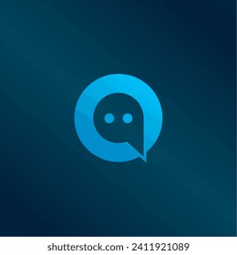 Letter O Chat Talk Logo Design Vorlage Vektorgrafik