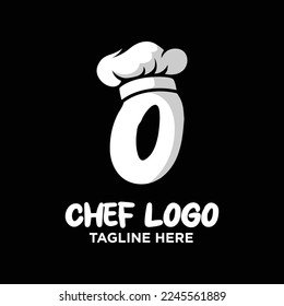 Letter O Chef Logo Design Template Inspiration, Vector Illustration.