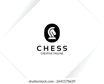 Letter O Chess Logo. Monogram Knight Logo