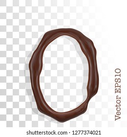 Carta de las gotitas de chocolate. EPS vectorial 10.