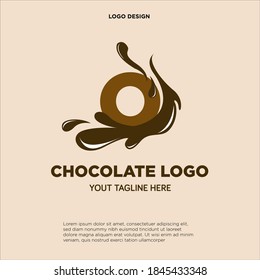 Letter O Chocolate logo template design in Vector illustration