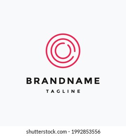letter o or circle abstract logo vector design template