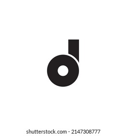 
Letter O circle and d simple symbol logo vector