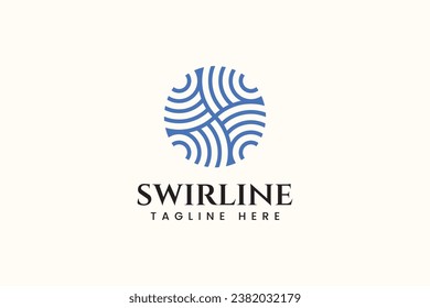 letter o circle decor line style abstract logo design template