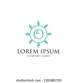 letter O circle logo design template. creative sign. Universal vector icon. leaves, natural, beauty style - Vector