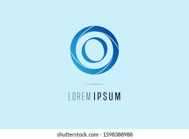 Letter O with circle logo design template. vector illustration