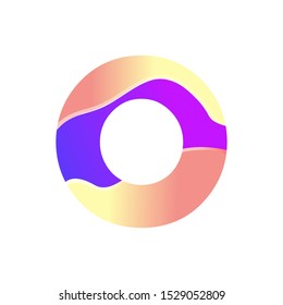 letter o and circle logo with gradations