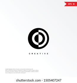 Letter O circle negative space logo design template. Colorful creative sign. Universal vector icon. Modern logotype symbol