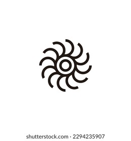 Letter o in circle, technology geometric symbol simple logo vector
