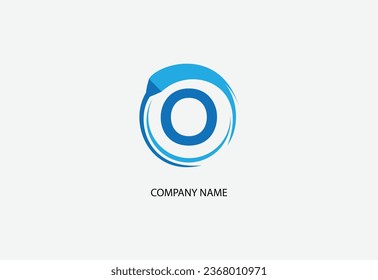 Letter O cleaning service logo design template