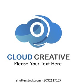 Letter o with cloud logo template illustration. suitable for brand your business, media, app, symbol etc