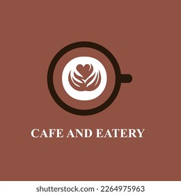 Letter O with Coffee Flower Art and Cup for Cafe, Coffee Shop, Coffee Bean Company Logo Idea Template