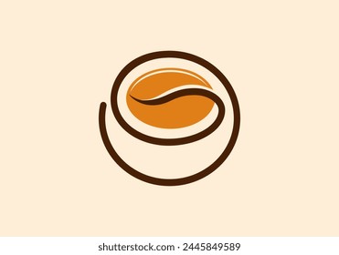 Letter O Coffee Logo Template. Letter O coffee shop icon, coffee brand, minimalist, modern letter O coffee icon