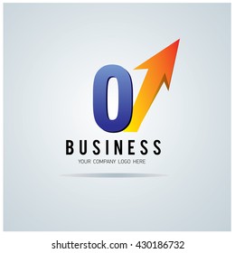 Letter O colorful business and industry logo. Vector design template elements for your application or company logo identity