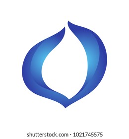 Letter O colorful flame swoosh Vector logo design template. Icon alphabet concept, abstract shape, eps10