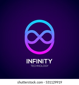 Letter O Colorful Infinity logo,loops,Vector Logo template