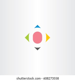 letter o colorful symbol element design
