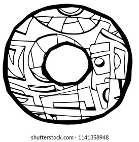 Letter O coloring page