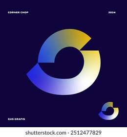 Letter O corner chop or corner cut, font, lettering, typography with sharp edges, bold, masculine, and futuristic style. Perfect for logos, display, design elements etc.