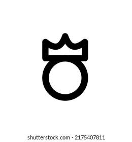 The letter O with a crown logo design