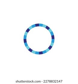 Letra O cristales, símbolo geométrico frío simple vector