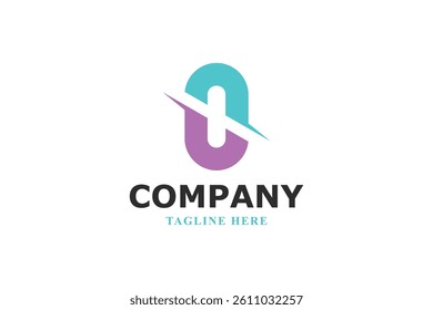 letter o cut logo design