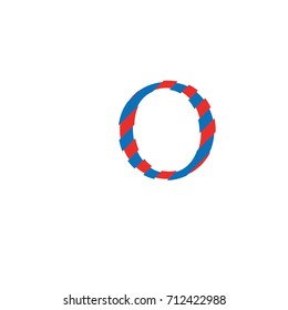 letter O with cuts and lag