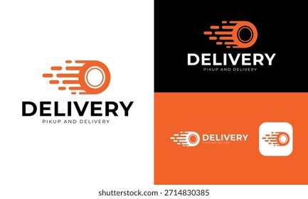Logotipo Express de la Carta O de la Entrega – Envío rápido Logística Marca