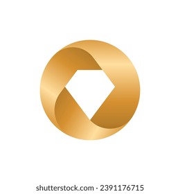 Letter O diamond creative luxury logo design