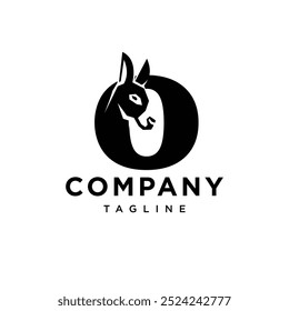 Letter O Donkey Logo Icon vector