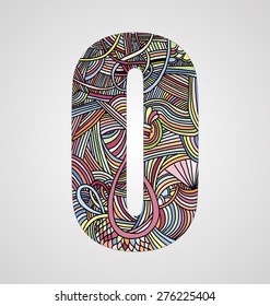 Letter "O" from doodle alphabet