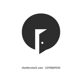 Letter O Door Logo Design Combined With Minimal Open Door Icon Vector Template