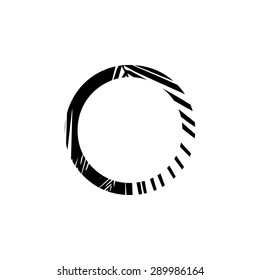 Letter O double exposure with black palm leaf  isolated. Vector illustration.Black and white double exposure silhouette letters combined with photograph of nature. Letters of the alphabet.