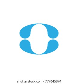 letter o drop water logo vector