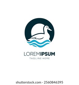 Letter O Duck Logo Design Vector Icon Graphic Emblem Illustration 