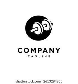 Letter O Dumbbell Logo Icon Vector