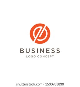 Letter O E Circle Logo line Design Template 
