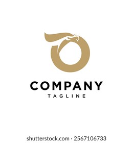 Letter O Eagle Elegant Logo Icon Vector