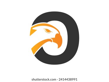 Letter O Eagle head Logo Design Vector Template. Modern logo design for business, and company identity.