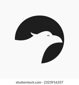 Letter O Eagle Logo Design. Transportation Symbol Vector Template