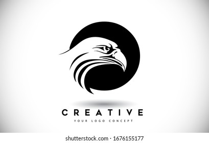 Letter O Eagle Logo Icon with Creative Eagle Head Vector Illustration.
