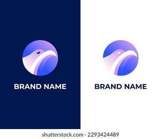 Letter o with eagle modern professional 3d logo design
