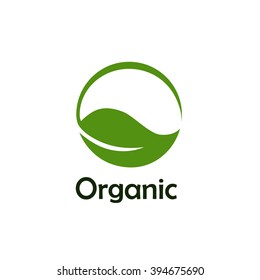 Letter O. eco leaves logo design.Organic farming logo design idea.  Farm fresh products unique sign. Fitness 