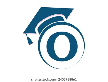 Letter O Education and graduation Logo Design Vector Template. 