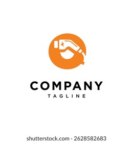 Letter O Electric Vehicle Charging Plug Logo Icon Vector