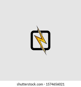 Letter O Electrical Bolt logo icon. Design concept Abstract techno thunder bolt  with letter O for corporate, technology, initial , community and more technology brand identity.