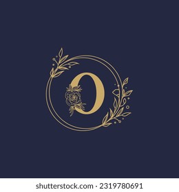 Letter O elegant flower type Feminine Vector Signs or Logo Templates